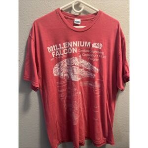 Millennium Falcon Short Sleeve T-Shirt Star Wars Men's XX-Large.